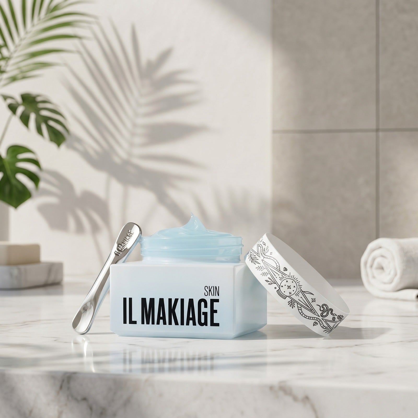 IL MAKIAGE SKIN Hydrating Face Cream Moisturizer with Applicator Spoon