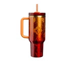 Stanley x Karl Lagerfeld Limited Edition Quencher H2.0 Tumbler – 40 oz Pineapple Charm, Red/Orange Gradient